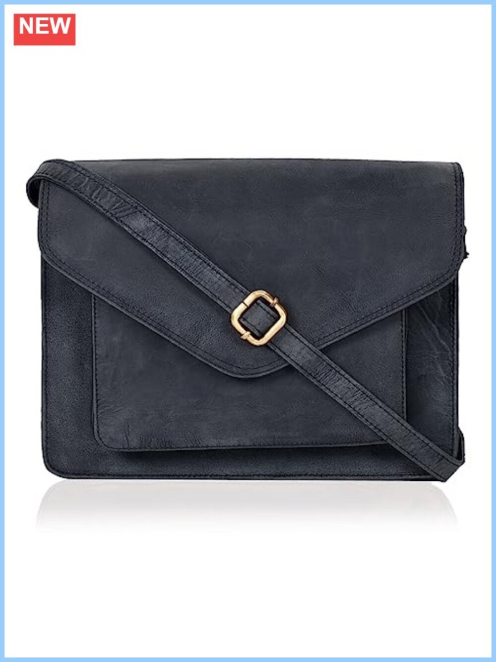 Genuine Leather Crossbody Purse for Women, Adjustable Strap Shoulder Bag
